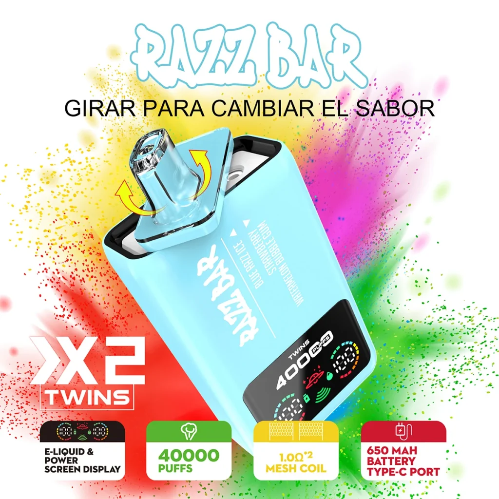 Razz Bar vape blue razz ice strawberry watermelon bubble gum feature poster