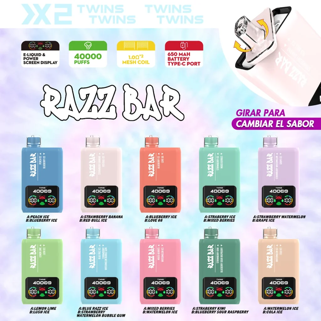razz bar twins 40000 flavor lineup rotation guide poster