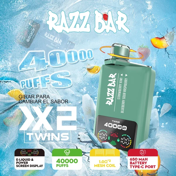 razz bar twins 40000 strawberry kiwi blueberry sour raspberry feature poster