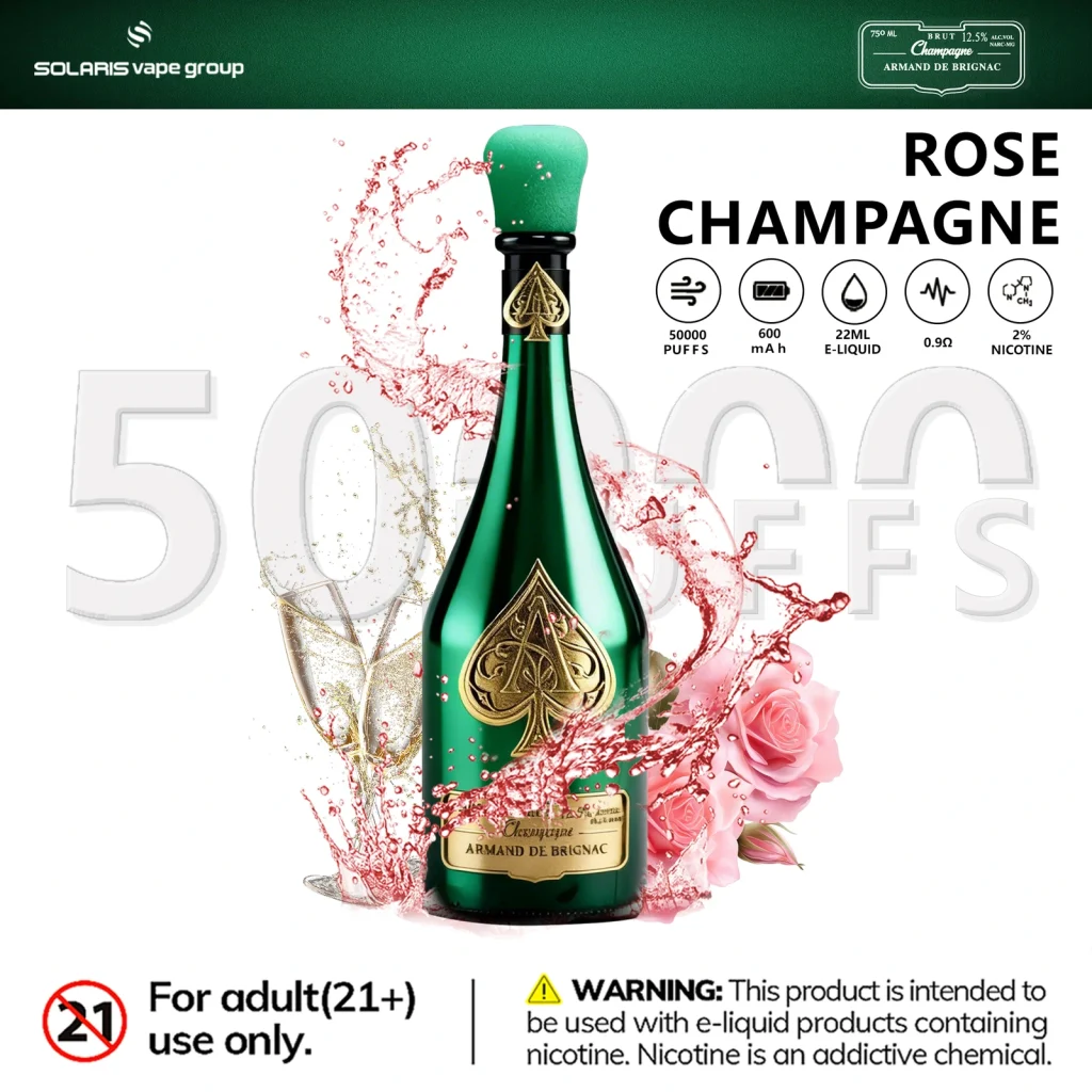 Rose Champagne disposable vape flavor