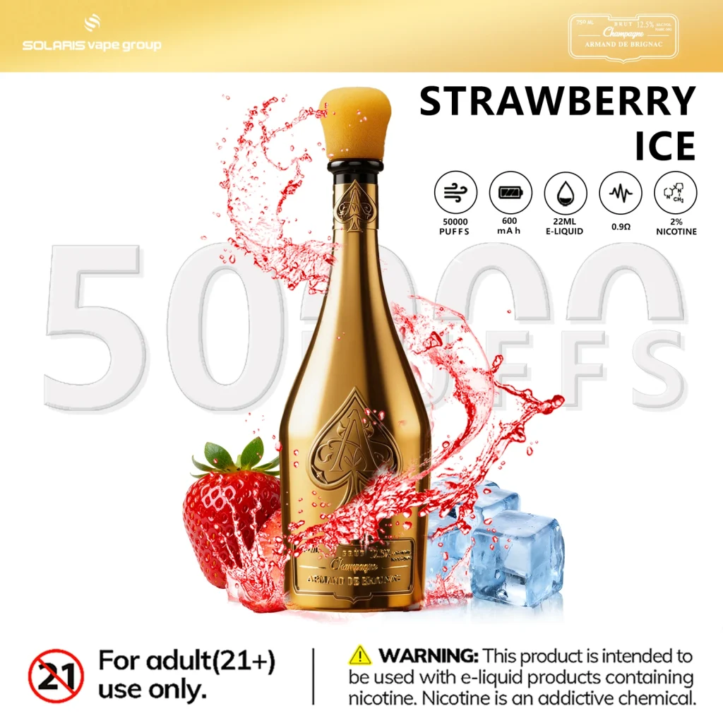 Strawberry Ice disposable vape flavor