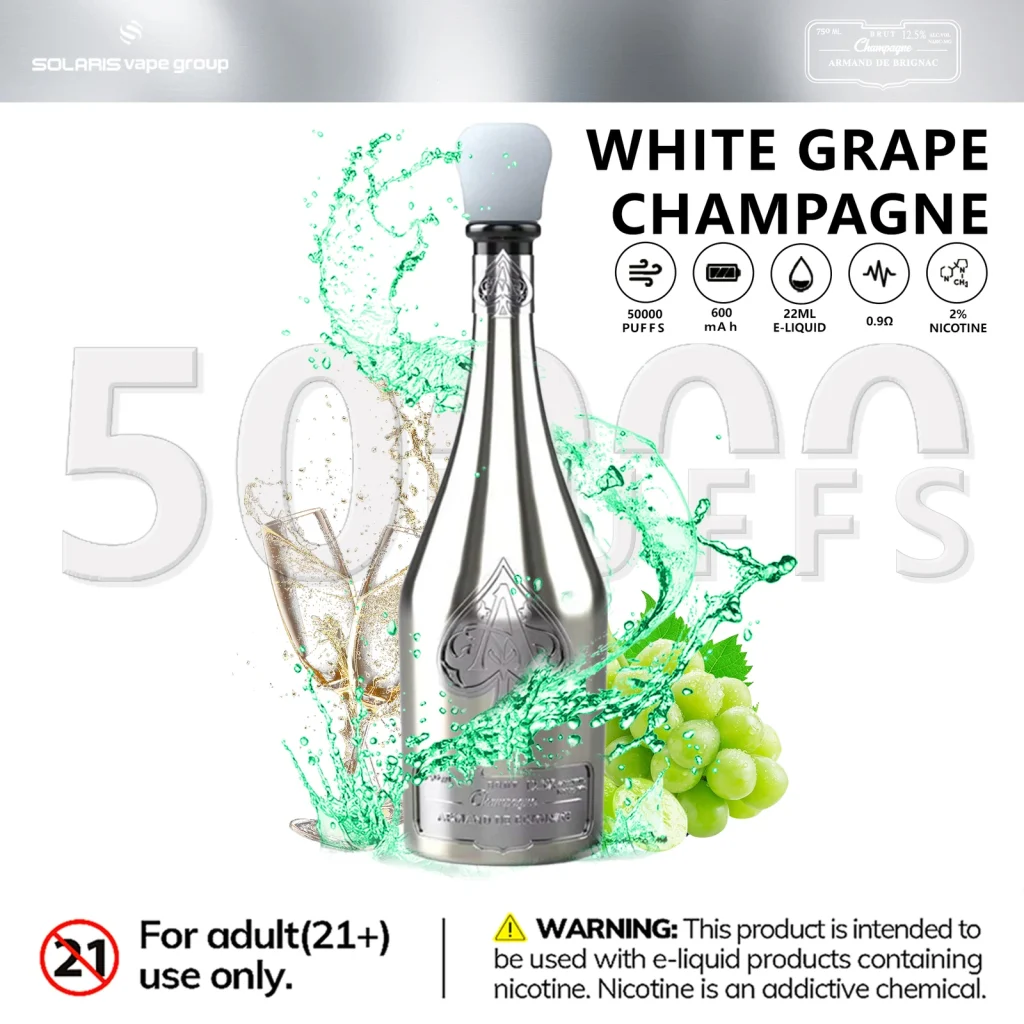 White Grape Champagne disposable vape flavor