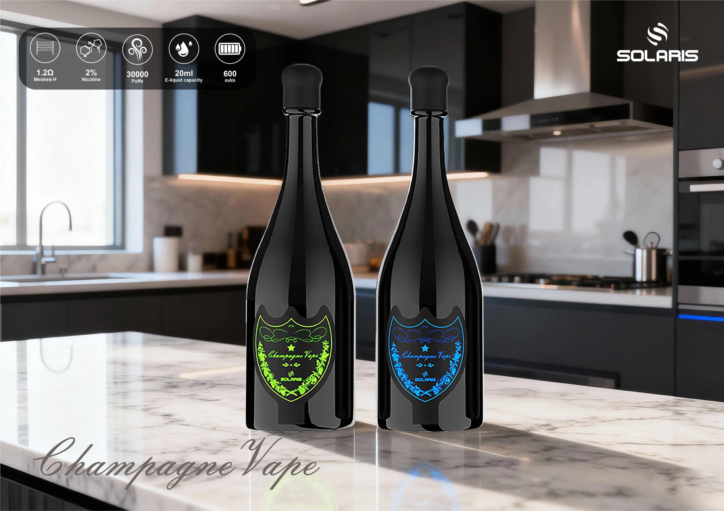Solaris Champagne Vape 30000 disposable vape promotional image
