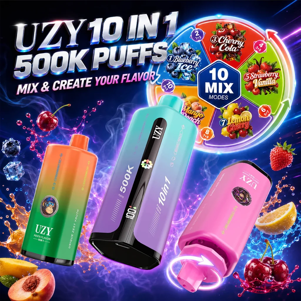 UZY 10 in 1 500K disposable vape product cover