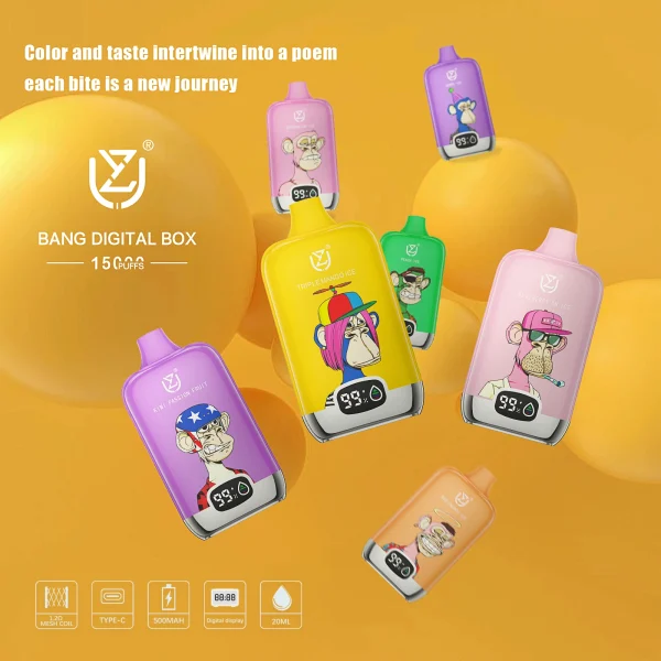 UZY Bang Digital 15000 disposable vape product image