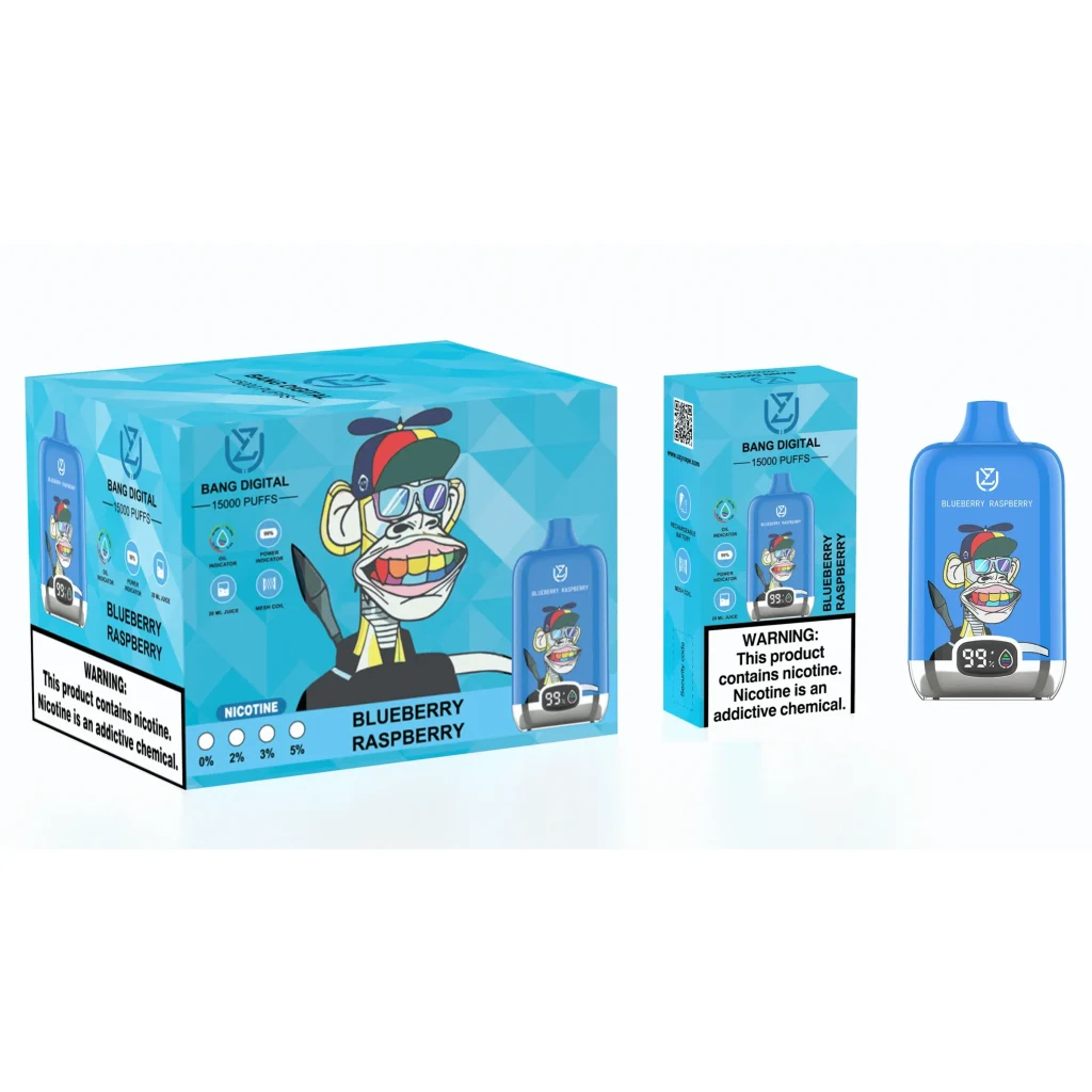 UZY Bang Digital 15000 Blueberry Raspberry flavor