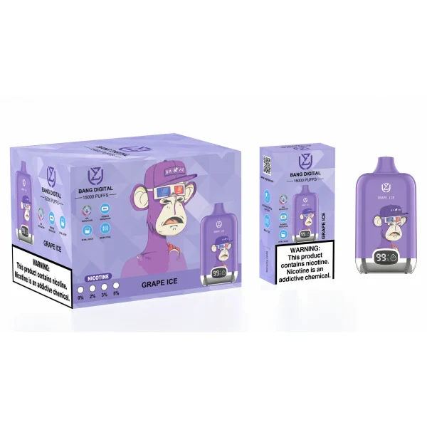 UZY Bang Digital 15000 Grape Ice flavor