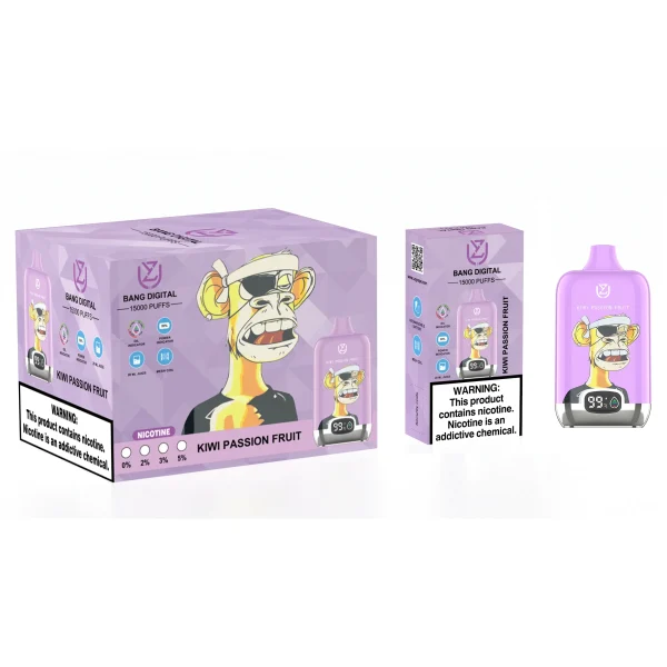 UZY Bang Digital 15000 Kiwi Passion Fruit flavor