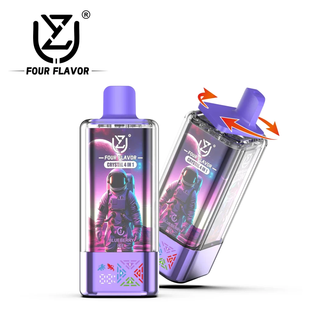 UZY Crystal 100K 4 in 1 Strawberry Watermelon & Blue Razz Ice & Blueberry Raspberry Cherry & Fizzy Cherry Ice flavor