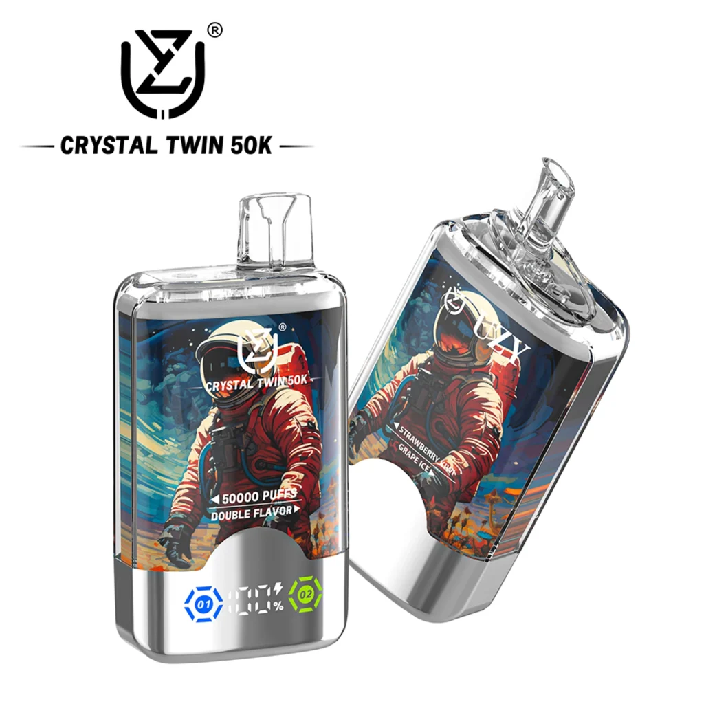 uzy crystal twin 50k Blueberry On Ice &Summer Peach Ice flavor