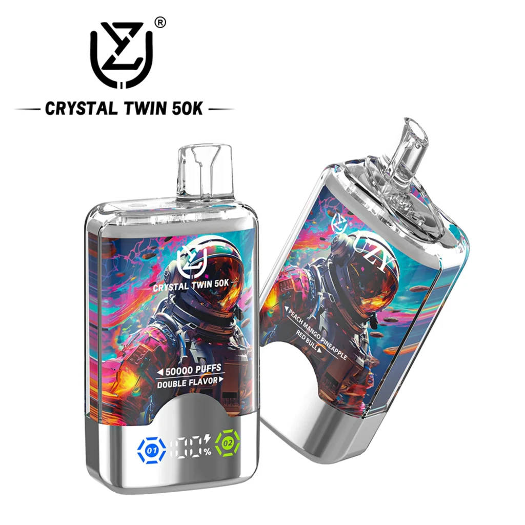 uzy crystal twin 50k Strawberry Kiwi &Grape Ice flavor