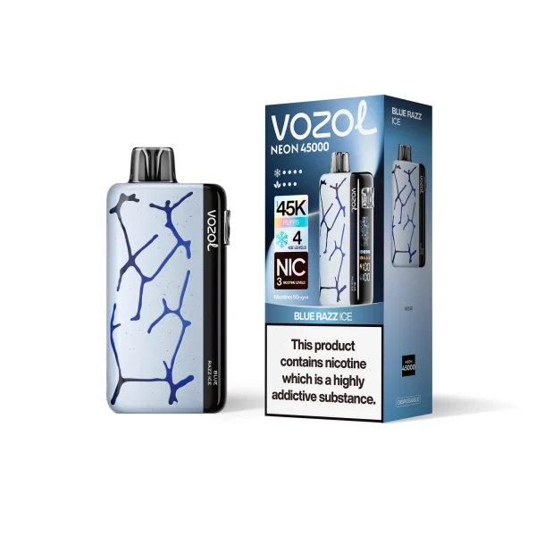 vozol neon 45k Blue Razz Ice flavor