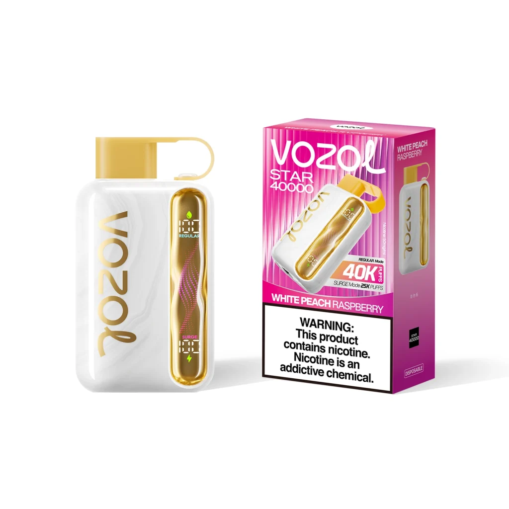 White Peach Raspberry disposable vape flavor