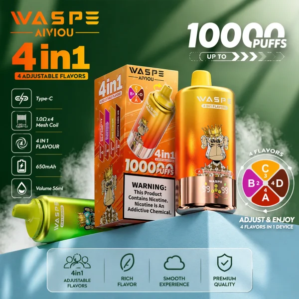 WASPE 100000 4 in 1 disposable vape product image