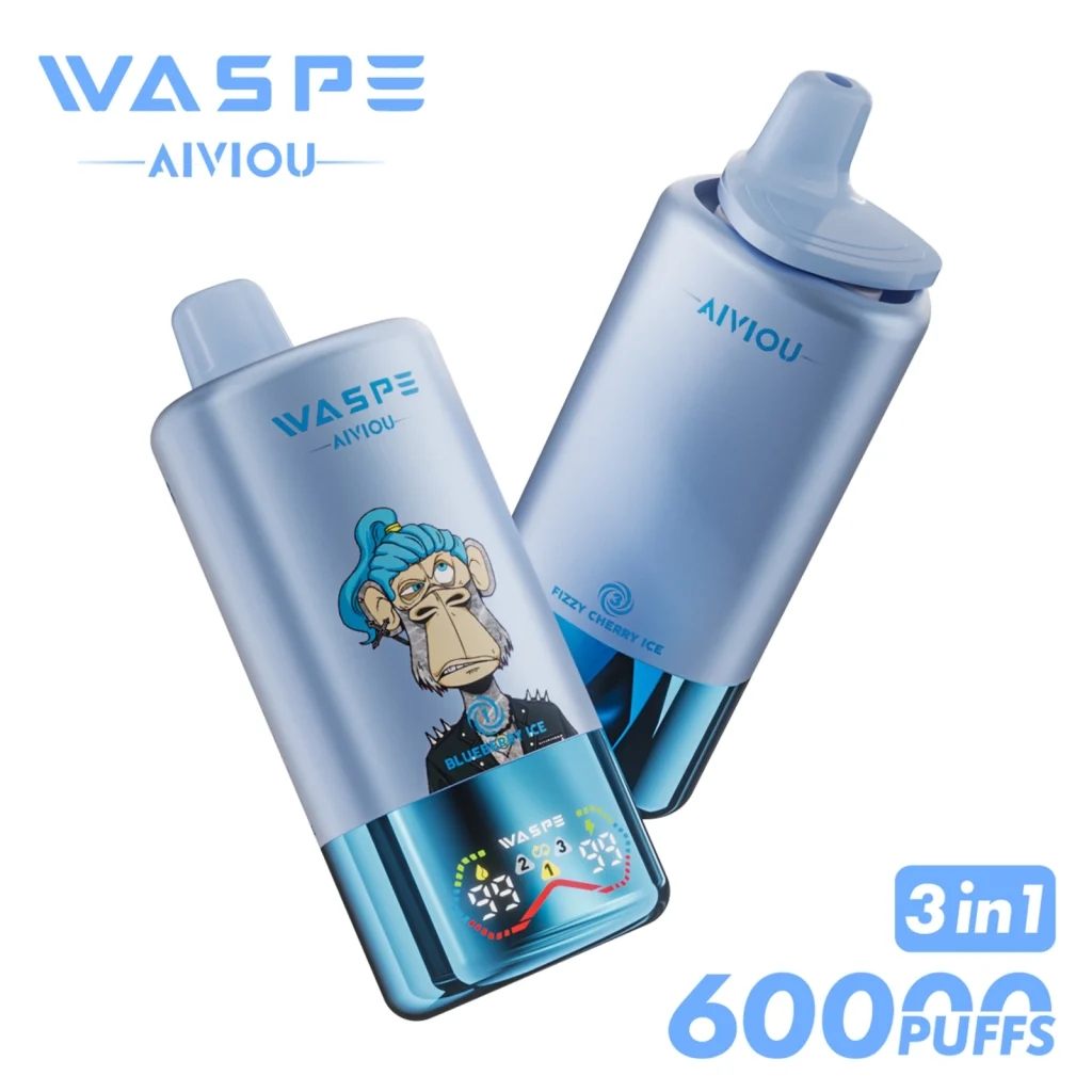 WASPE 60000 3 in 1 Blueberry Ice & Black Dragon Ice & Fizzy Cherry Ice flavor