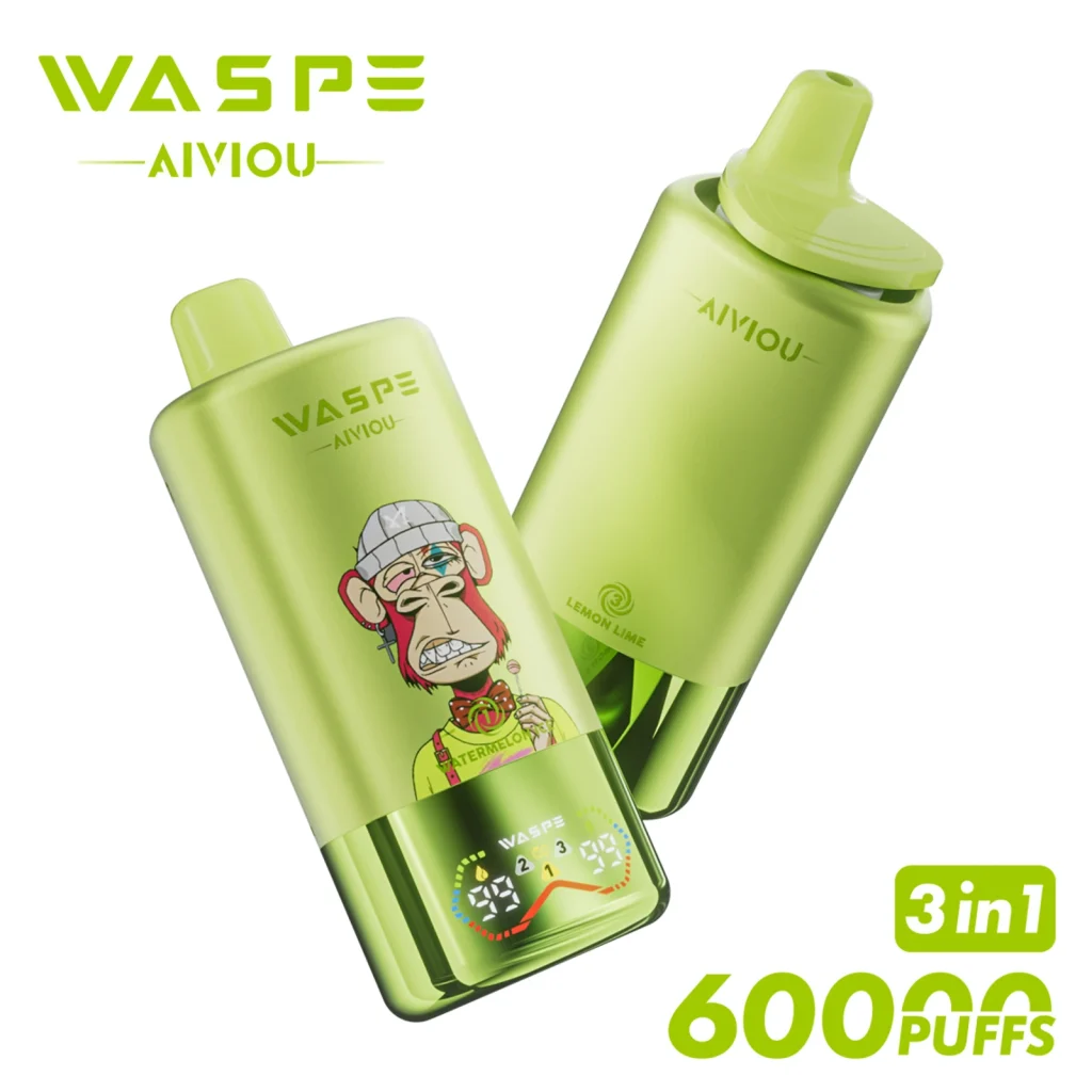 WASPE 60000 3 in 1 Watermelon Ice & Strawberry Kiwi & Lemon Lime flavor