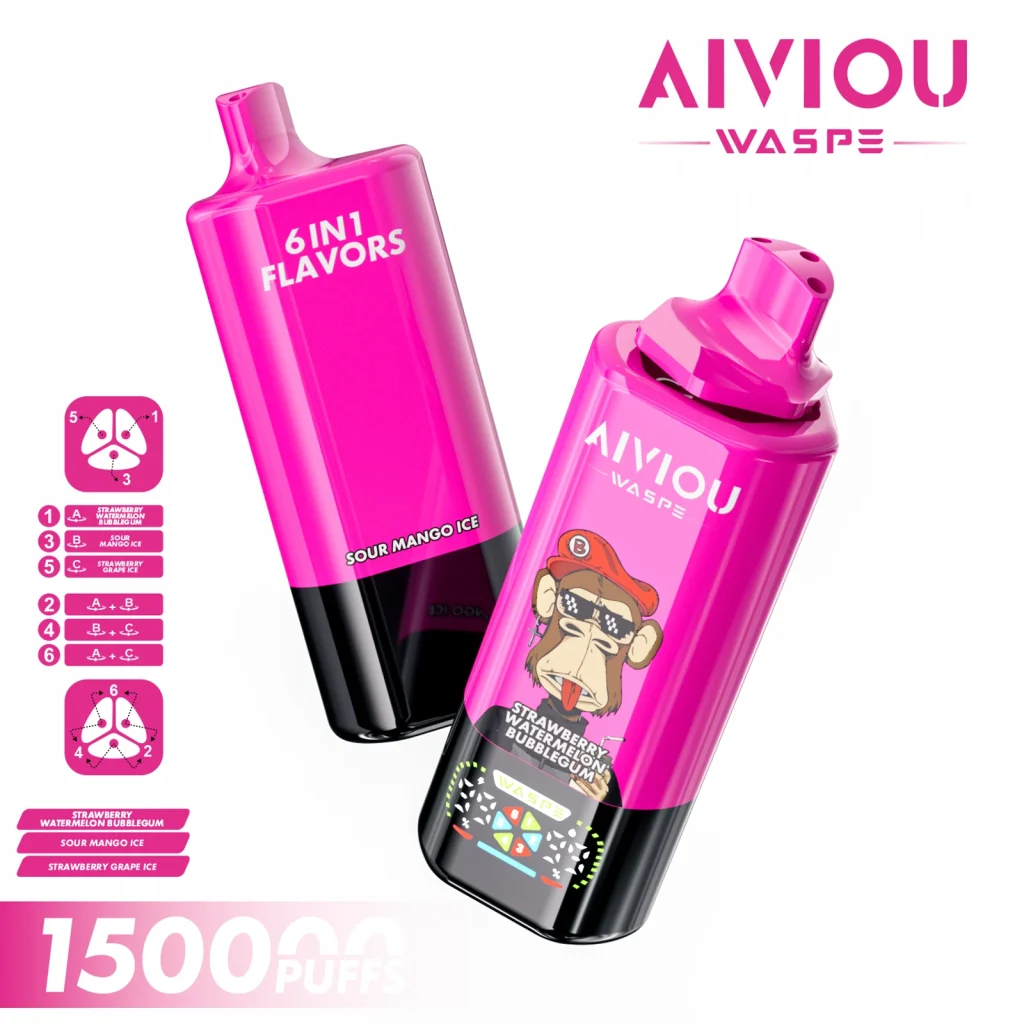 Strawberry Watermelon Bubblegum & Sour Mango Ice & Strawberry Grape Ice disposable vape flavor