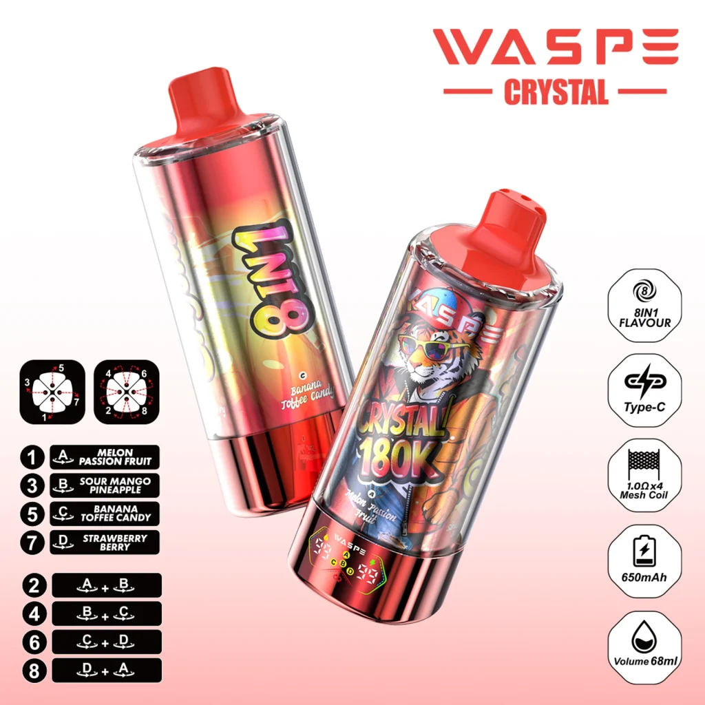 Blackberry Ice & Double Apple & Black Dragon Ice & Strawberry Kiwi disposable vape flavor