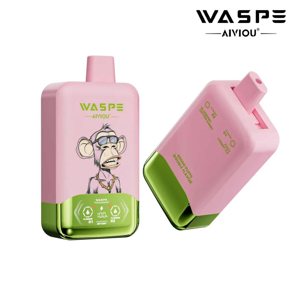 WASPE Double Flavor 40000 Fizzy Cherry Ice & Blueberry Cotton Candy flavor